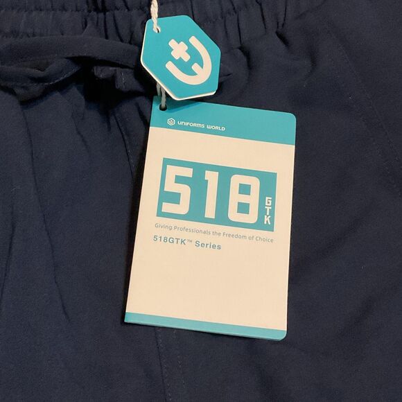 UniformsWorld Navy Blue Scrub Top & Pants Set 518 GTK - Picture 13 of 14